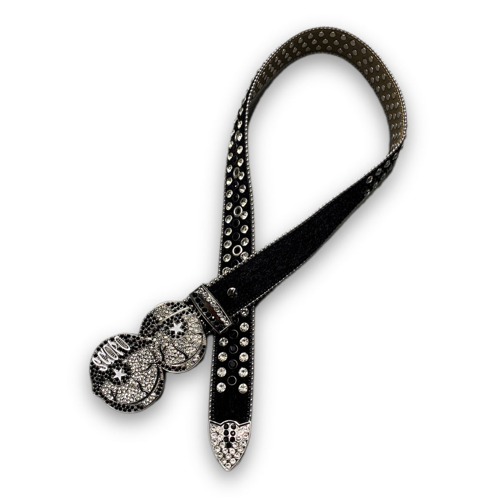 BLACK STAPLE BELT