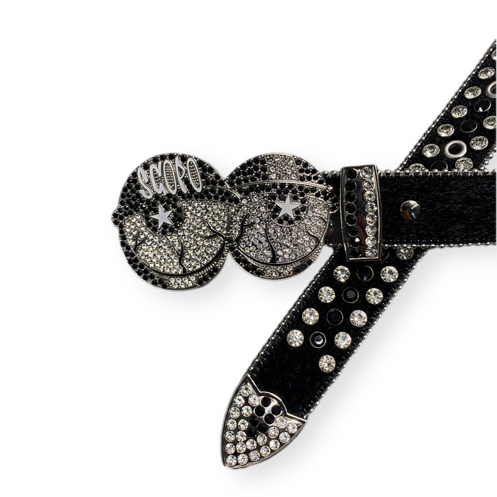 BLACK STAPLE BELT